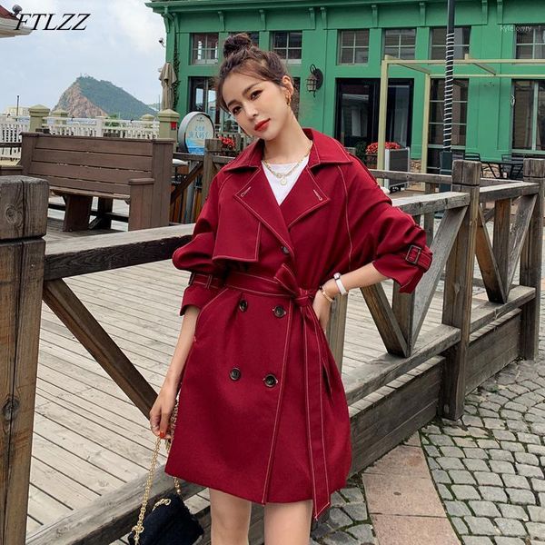 ftlzz new autumn winter female trench elegant turn-down collar double breasted coat vintage belt solid trench outwear1, Tan;black
ftlzz new autumn winter female trench elegant turn-down collar double breasted coat vintage belt solid trench outwear1, Tan;black