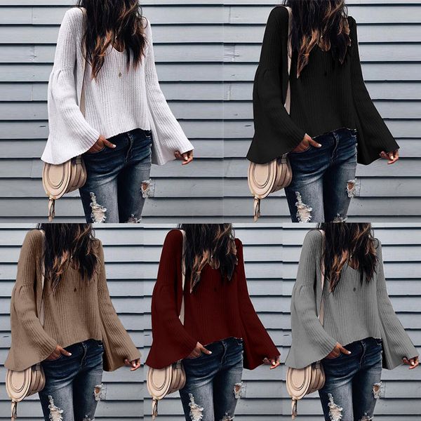 sweaters for women designers fashion trend solid color v-neck wool pit stripe loose trumpet sleeve long sleeve sweater top, White;black
sweaters for women designers fashion trend solid color v-neck wool pit stripe loose trumpet sleeve long sleeve sweater top, White;black