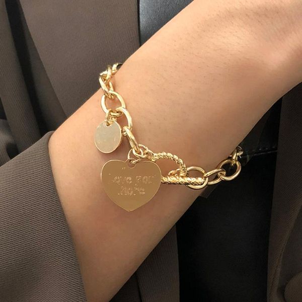 lalynnly punk fashion gold color thick chain bracelet for women ladies vintage simple metal heart charm bracelet jewelry b1189, Golden;silver
lalynnly punk fashion gold color thick chain bracelet for women ladies vintage simple metal heart charm bracelet jewelry b1189, Golden;silver