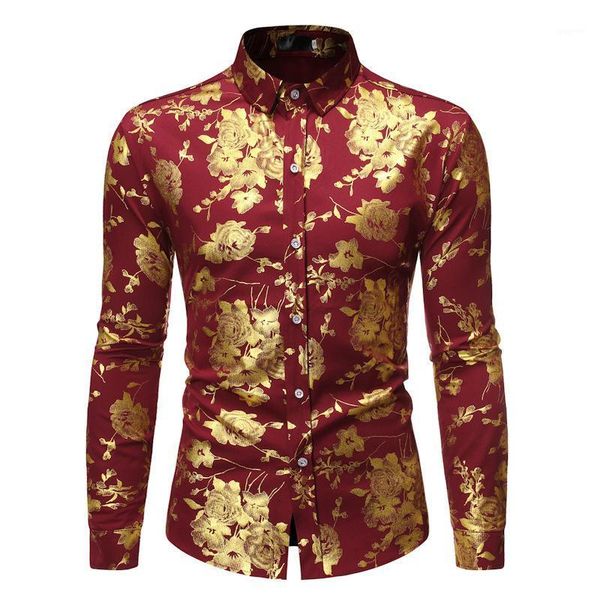 gold floral bronzing print shirt men 2021 brand casual mens dress shirts slim fit business camisa masculina stage wear shirts1, White;black
gold floral bronzing print shirt men 2021 brand casual mens dress shirts slim fit business camisa masculina stage wear shirts1, White;black