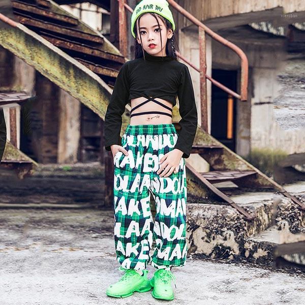 new children's hip hop street dance suit autumn girls jazz dance clothing korean version of kids stage perform costumes dwy26391, Black;red
new children's hip hop street dance suit autumn girls jazz dance clothing korean version of kids stage perform costumes dwy26391, Black;red