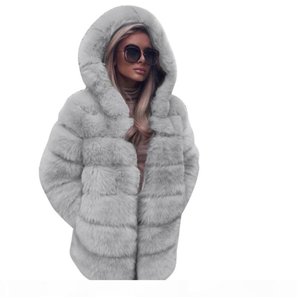 women coat fashion 2020 faux fur coat hooded autumn winter warm overcoat jacket coats women coat, Black
women coat fashion 2020 faux fur coat hooded autumn winter warm overcoat jacket coats women coat, Black