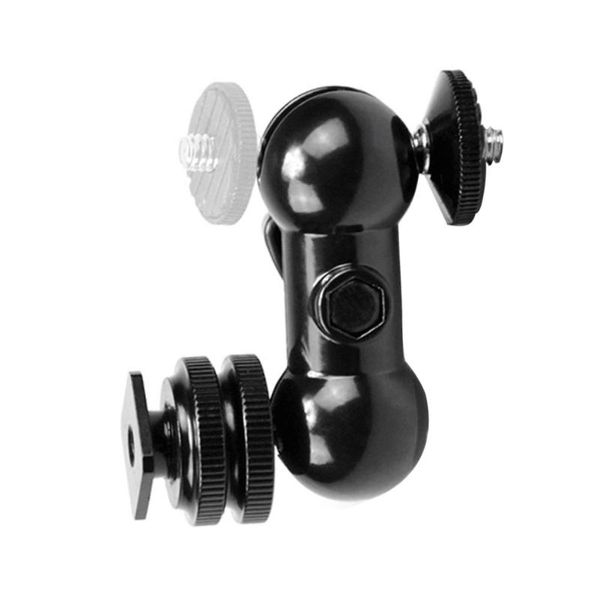 

video articulating tripod durable ballhead arm holder double ball adapter mount magic clamp tool bottom camera 1/4" screw