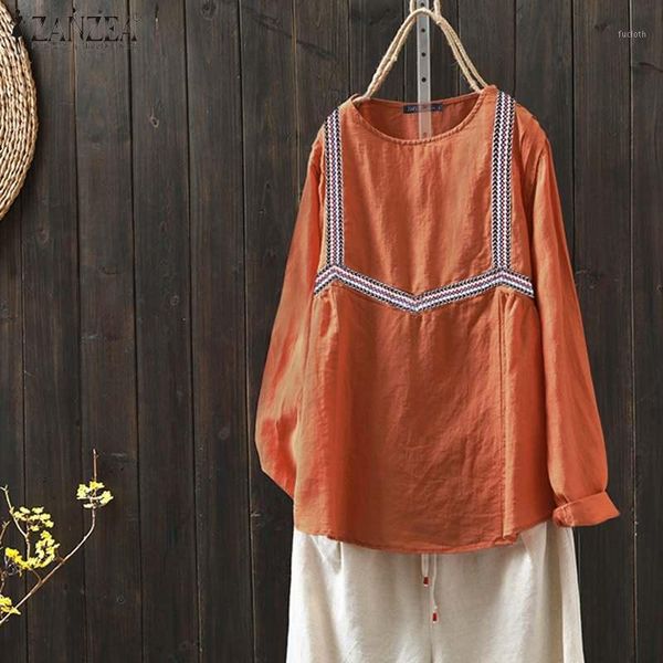 zanzea women long sleeve cotton linen blouse vintage spring o neck solid blusas chemise casual loose tunic plus size1, White
zanzea women long sleeve cotton linen blouse vintage spring o neck solid blusas chemise casual loose tunic plus size1, White