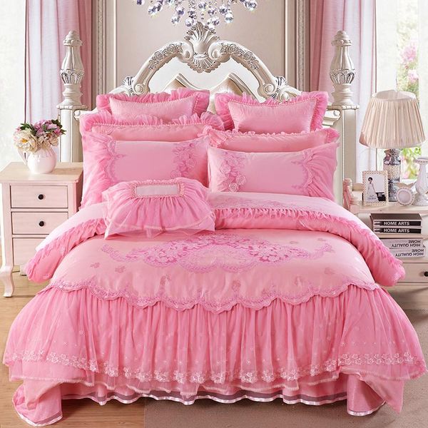luxury jacquard 100% cotton wedding bedding set lace duvet cover sheet pillowcase king size red pink bed linen
luxury jacquard 100% cotton wedding bedding set lace duvet cover sheet pillowcase king size red pink bed linen