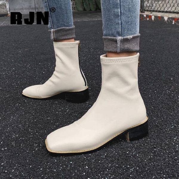rjn new stylish autumn ankle boots classic square toe stretch fabric low-heel women shoes casual zipper boots ro3251, Black
rjn new stylish autumn ankle boots classic square toe stretch fabric low-heel women shoes casual zipper boots ro3251, Black