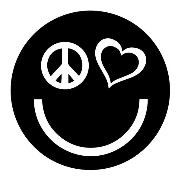 15x15cm peace love happy smiley face window vinyl decals car decoration sticker c25-0883
15x15cm peace love happy smiley face window vinyl decals car decoration sticker c25-0883