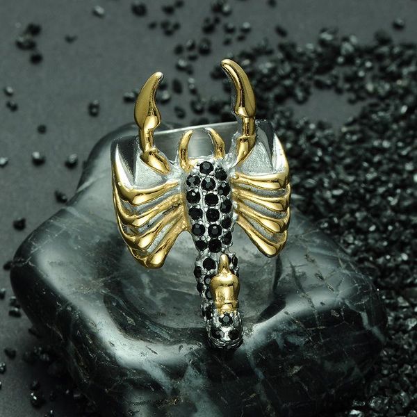 cluster rings stainless steel black scorpion finger ring titanium men's punk jewelry, Golden;silver
cluster rings stainless steel black scorpion finger ring titanium men's punk jewelry, Golden;silver