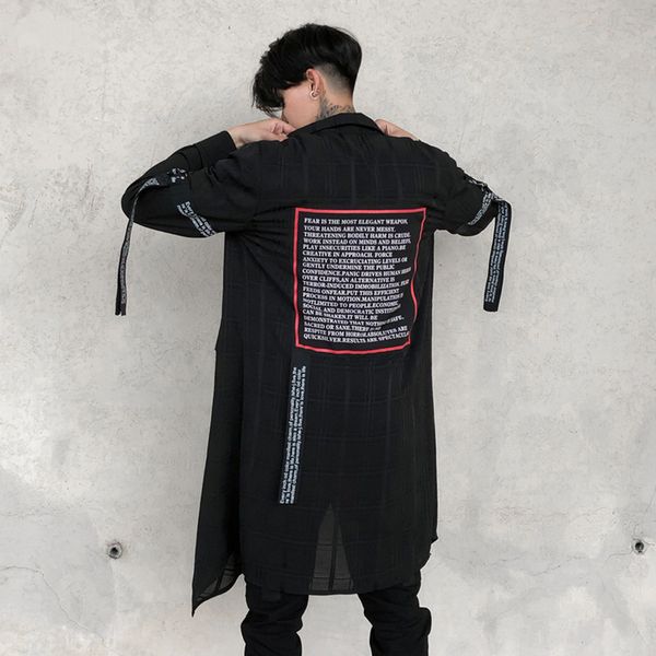 2021 summer casual night club men's long printed hip hop ribbons dress male shirts singer stage attire zeue, White;black
2021 summer casual night club men's long printed hip hop ribbons dress male shirts singer stage attire zeue, White;black