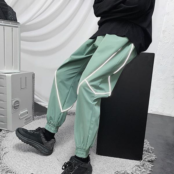 2021 new trend korean version casual splice pants reflective strip ankle-length pants streetwear jogger trousers size m-5xl1, Black
2021 new trend korean version casual splice pants reflective strip ankle-length pants streetwear jogger trousers size m-5xl1, Black