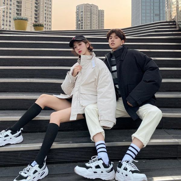 parka short casual thickened vertical collar cotton clothes korean version of trendy women /men coat winter couple jacket 20191, Black
parka short casual thickened vertical collar cotton clothes korean version of trendy women /men coat winter couple jacket 20191, Black