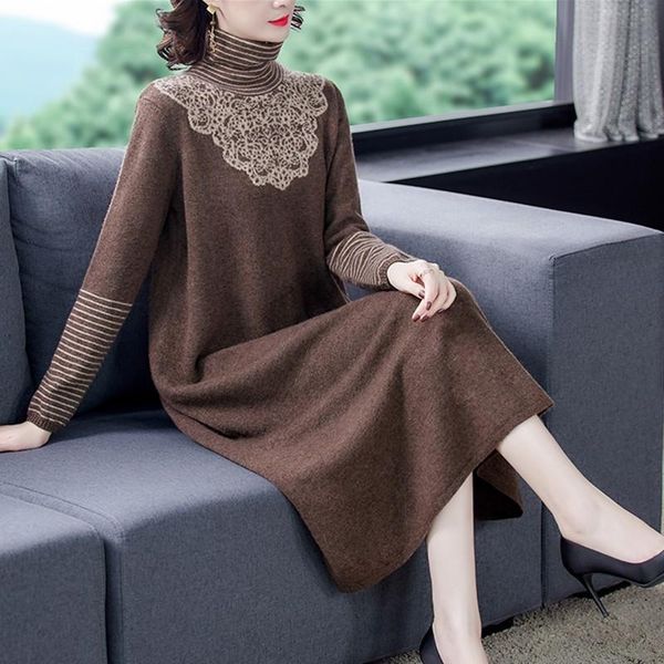 new winter vintage plus size knitting turtleneck wool sweater dresses autumn women casual loose elegant bodycon long sweaters, White;black
new winter vintage plus size knitting turtleneck wool sweater dresses autumn women casual loose elegant bodycon long sweaters, White;black