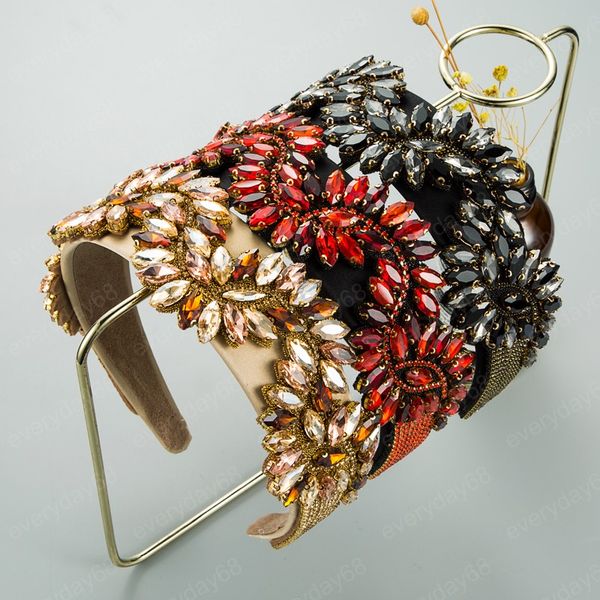 exaggerated multi color crystal leaf headband elegant sparkly rhinestone hairband female wedding party hair accessories, Silver
exaggerated multi color crystal leaf headband elegant sparkly rhinestone hairband female wedding party hair accessories, Silver