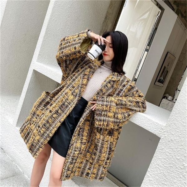 and 2021 autumn winter new female hair coat korean version of haute qldp, Black;brown
and 2021 autumn winter new female hair coat korean version of haute qldp, Black;brown