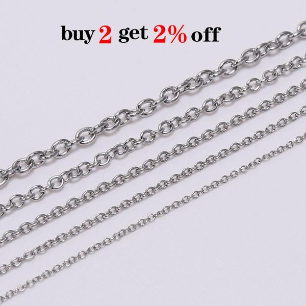 5meter/lot 1.2 1.6 2.5 3 mm cross stainless steel necklaces chains bulk link chain for diy jewelry making findings accessories jllyvb
5meter/lot 1.2 1.6 2.5 3 mm cross stainless steel necklaces chains bulk link chain for diy jewelry making findings accessories jllyvb