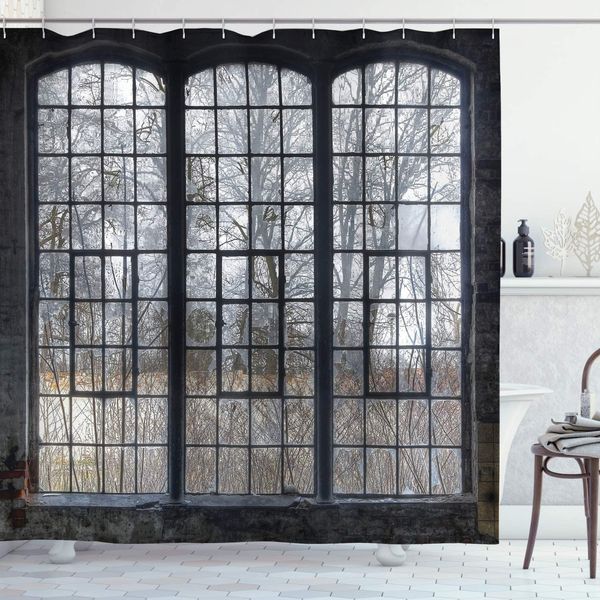 industrial shower curtain old large window with broken panes deserted hall forest trees winter bathroom decor set with hooks 84
industrial shower curtain old large window with broken panes deserted hall forest trees winter bathroom decor set with hooks 84
