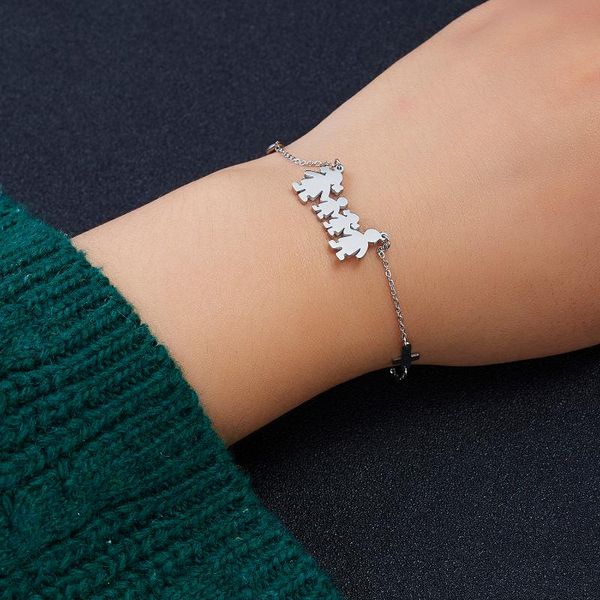 charm bracelets family series stainless steel bracelet simple humanoid pendant eye cross for families and lovers jewelry accessory gift, Golden;silver
charm bracelets family series stainless steel bracelet simple humanoid pendant eye cross for families and lovers jewelry accessory gift, Golden;silver