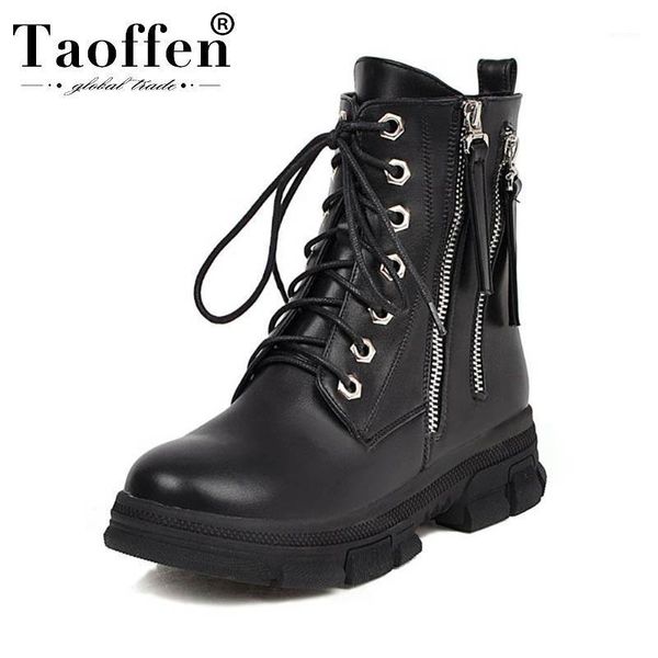boots taoffen brand 4 colors winter work ankle zipper thick bottom flats women shoes footwear size 34-431, Black
boots taoffen brand 4 colors winter work ankle zipper thick bottom flats women shoes footwear size 34-431, Black