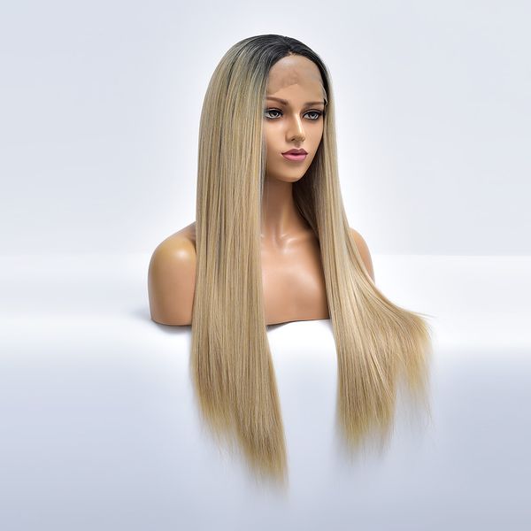 costume accessories long silky stright ombre blonde lace front synthetic wig for black white women heat resistant female natural fiber wig, Silver
costume accessories long silky stright ombre blonde lace front synthetic wig for black white women heat resistant female natural fiber wig, Silver