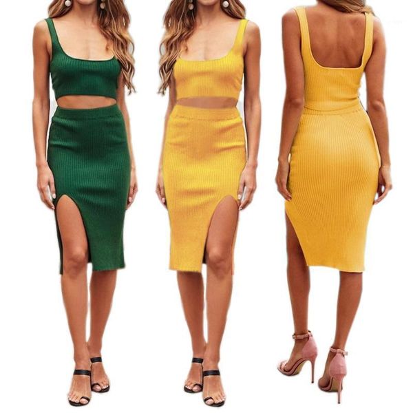 ribbed vest suit skirt dungaree tshirt slit midi-skirt ribbed clothes two piece set 2 piece outfits for women1, White
ribbed vest suit skirt dungaree tshirt slit midi-skirt ribbed clothes two piece set 2 piece outfits for women1, White
