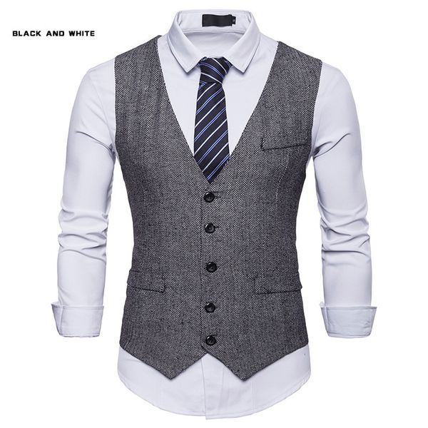 2020 new farm wedding brown wool herringbone tweed vests custom made groom's suit vest slim fit tailor made wedding vest men plus size, Black
2020 new farm wedding brown wool herringbone tweed vests custom made groom's suit vest slim fit tailor made wedding vest men plus size, Black