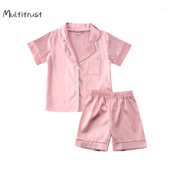 2020 baby clothes set baby boy girl satin silk pajamas set short sleeve shirt+pants sleepwear 2pcs1, White
2020 baby clothes set baby boy girl satin silk pajamas set short sleeve shirt+pants sleepwear 2pcs1, White