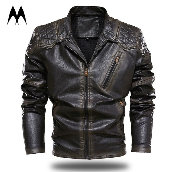 winter men leather jacket motorcycle new men thick leather coat argyle patchwork leather jacket men clothing 201026, Black
winter men leather jacket motorcycle new men thick leather coat argyle patchwork leather jacket men clothing 201026, Black