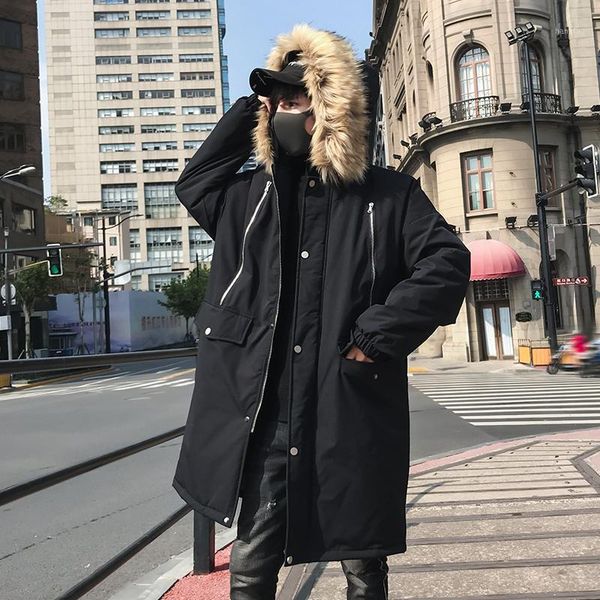 2020 autumn and winter men's long black coat loose large pocket hooded fur collar coat jacket more size s- xxl1
2020 autumn and winter men's long black coat loose large pocket hooded fur collar coat jacket more size s- xxl1