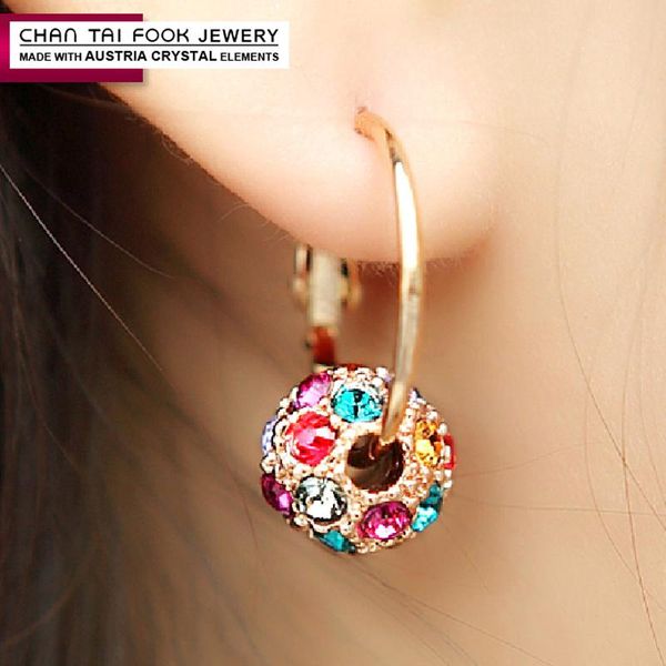 hoop & huggie ireacess earrings for women luxury jewelry full austrian crystal rainbow ball with stones, Golden;silver
hoop & huggie ireacess earrings for women luxury jewelry full austrian crystal rainbow ball with stones, Golden;silver