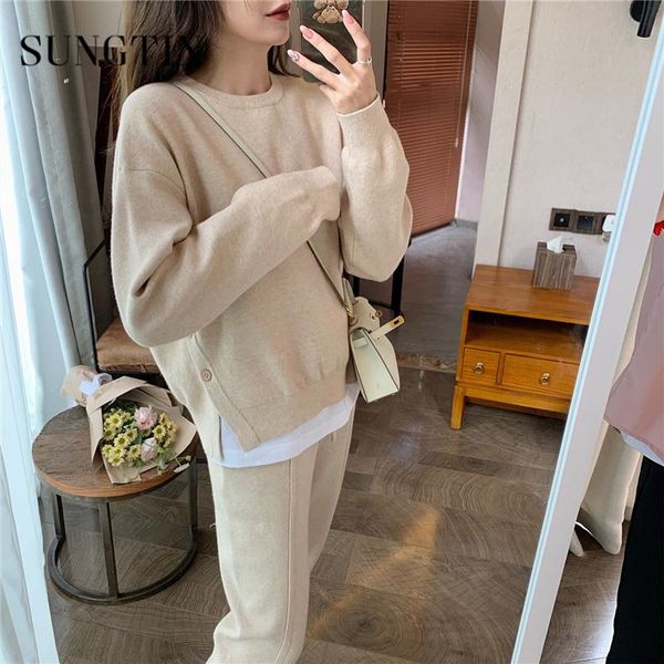 sungtin spring 2 piece knitted sets women pullover sweater & elastic high waist harem pants female soft warm casual outfits chic, Gray
sungtin spring 2 piece knitted sets women pullover sweater & elastic high waist harem pants female soft warm casual outfits chic, Gray
