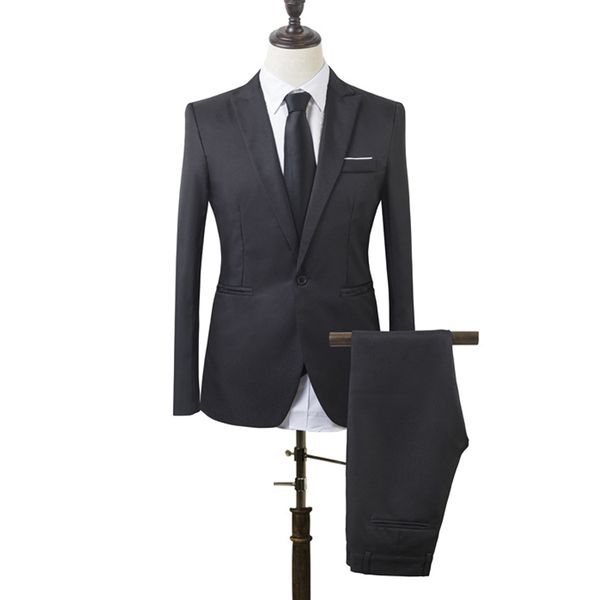 2 pcs men slim fit formal business tuxedos suit coat pants party wedding prom h9 q1216, White;black
2 pcs men slim fit formal business tuxedos suit coat pants party wedding prom h9 q1216, White;black