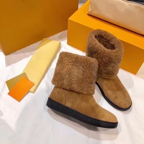 designer womens boots luxury brown black suede stitching plush round head flat heel boots with box size 35-41
designer womens boots luxury brown black suede stitching plush round head flat heel boots with box size 35-41