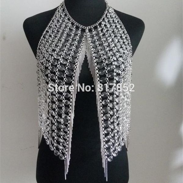 new style fashion women silver plated chains layers clear octagonal beads body chains jewelry 2 colors wrb23 t200507, Slivery;golden
new style fashion women silver plated chains layers clear octagonal beads body chains jewelry 2 colors wrb23 t200507, Slivery;golden