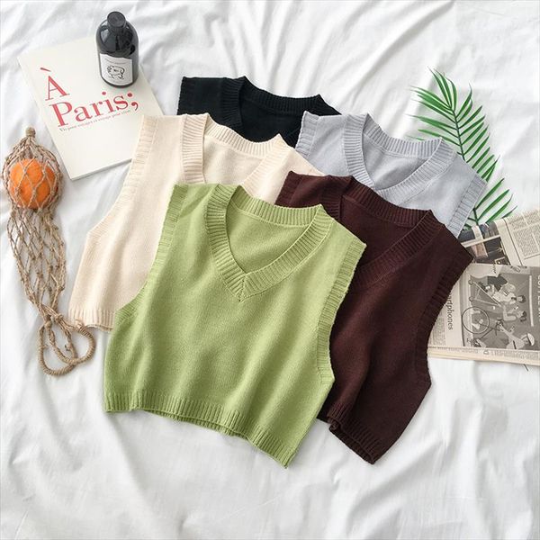 2021 korean style women pullover sweaters vest solid color v neck casual female sweaters vests chaleco sueter women, Black;white
2021 korean style women pullover sweaters vest solid color v neck casual female sweaters vests chaleco sueter women, Black;white
