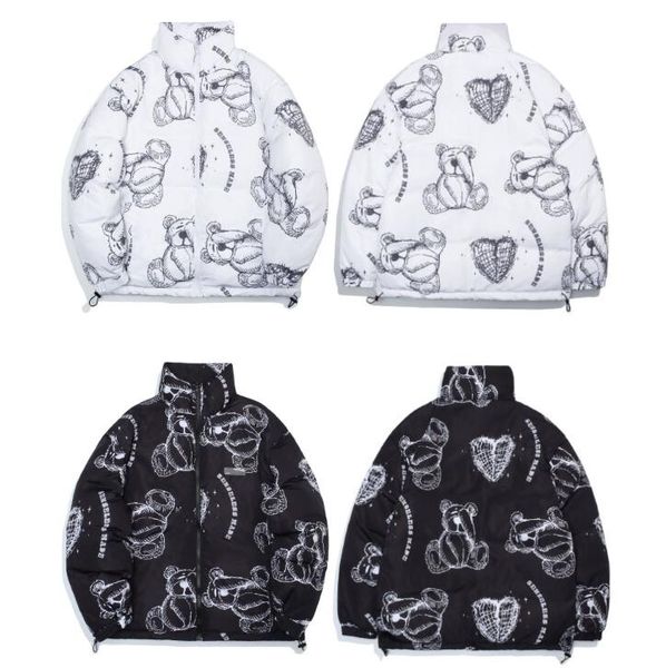 thick warm down jackets graffiti print zipper parka coats streetwear hip hop fashion casual outwear winter, Black;brown
thick warm down jackets graffiti print zipper parka coats streetwear hip hop fashion casual outwear winter, Black;brown