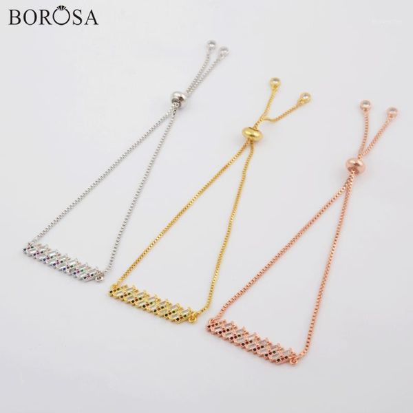 borosa 10/20pcs rainbow bar cz micro paved connector 10inch chain adjustable bracelet handmade charm bracelet jewelry wx1145-b1, Golden;silver
borosa 10/20pcs rainbow bar cz micro paved connector 10inch chain adjustable bracelet handmade charm bracelet jewelry wx1145-b1, Golden;silver