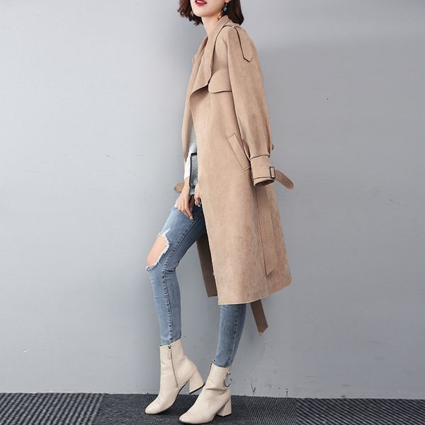 2021 medium trench female suede velvet jacket spring and new british autumn size large fine coat yyit, Tan;black
2021 medium trench female suede velvet jacket spring and new british autumn size large fine coat yyit, Tan;black