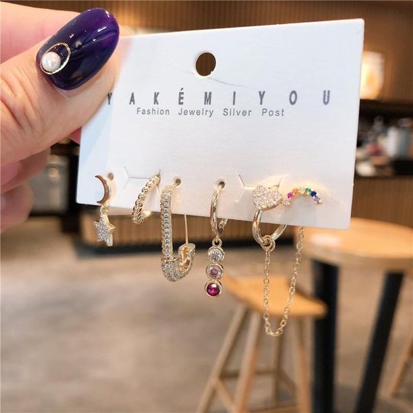 new star earring sets hoop earrings sets for women gold color 6-piece earring jewellery accessories wholesale, Golden;silver
new star earring sets hoop earrings sets for women gold color 6-piece earring jewellery accessories wholesale, Golden;silver