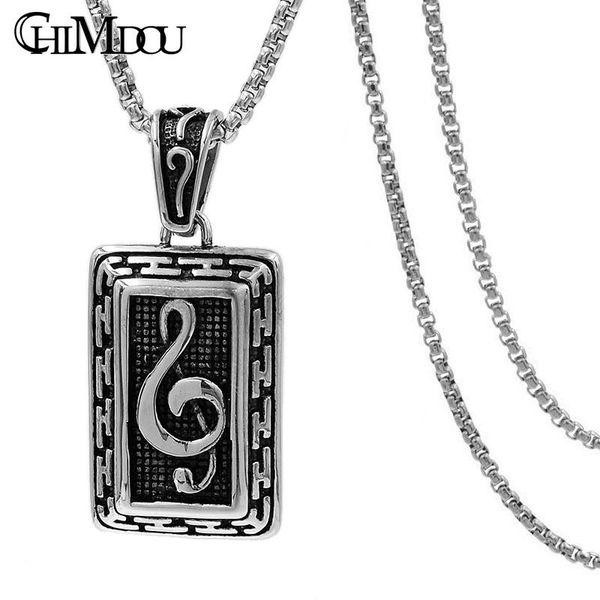 pendant necklaces chimdou gothic vintage stainless steel square dog tag musical note necklace for men boy girl gift, Silver
pendant necklaces chimdou gothic vintage stainless steel square dog tag musical note necklace for men boy girl gift, Silver