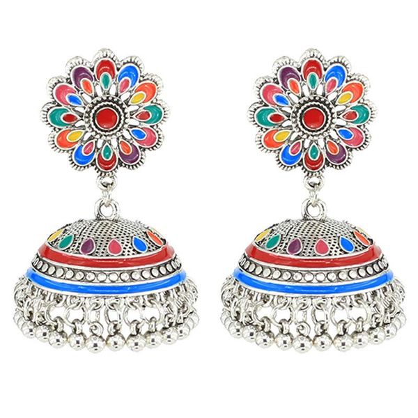 dangle & chandelier fashion colorful beads tassel jhumka earrings for women ethnic vintage silver color alloy bell
dangle & chandelier fashion colorful beads tassel jhumka earrings for women ethnic vintage silver color alloy bell