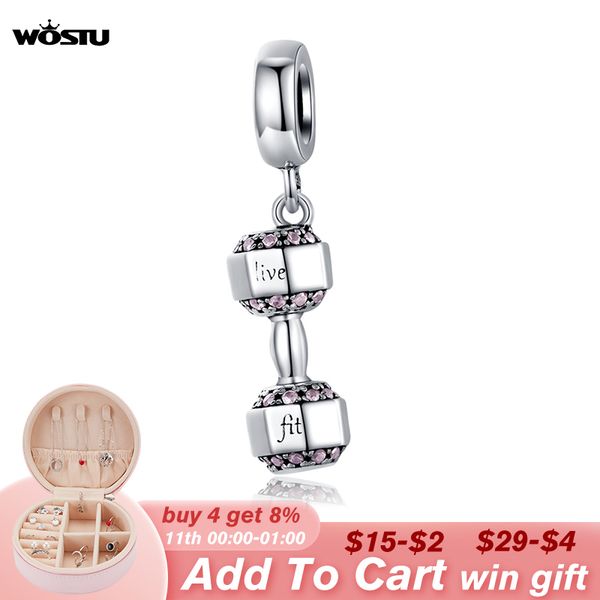 wostu fashion 925 sterling silver dumbbell fitness charms fit original bracelet pendant beads women diy necklace jewelry cqc1340 q1114
wostu fashion 925 sterling silver dumbbell fitness charms fit original bracelet pendant beads women diy necklace jewelry cqc1340 q1114