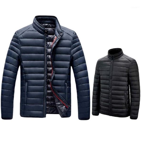 men's down & parkas cotton-padded jacket with stand-up collar striped autumn and ainter lightweight coat warm cotton parka1, Black
men's down & parkas cotton-padded jacket with stand-up collar striped autumn and ainter lightweight coat warm cotton parka1, Black