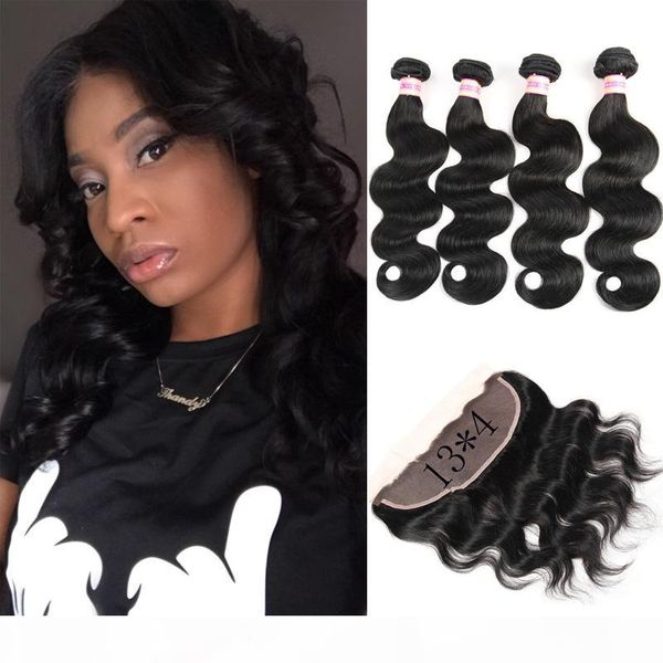 ear to ear lace frontal with bundles malaysian peruvian indian brazilian virgin body wave hair bundles with 13x4 closure human hair, Black
ear to ear lace frontal with bundles malaysian peruvian indian brazilian virgin body wave hair bundles with 13x4 closure human hair, Black