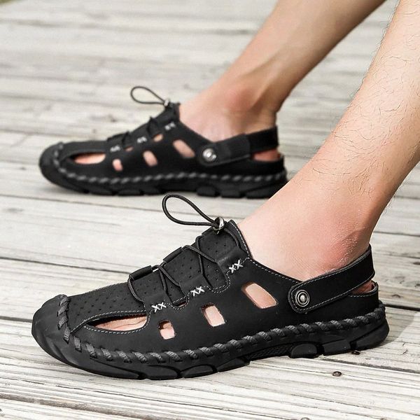 summer men sandals genuine leather shoes men fashion beach sandals handmade sewing flat cow leather male black sandal footwear #ht3x
summer men sandals genuine leather shoes men fashion beach sandals handmade sewing flat cow leather male black sandal footwear #ht3x