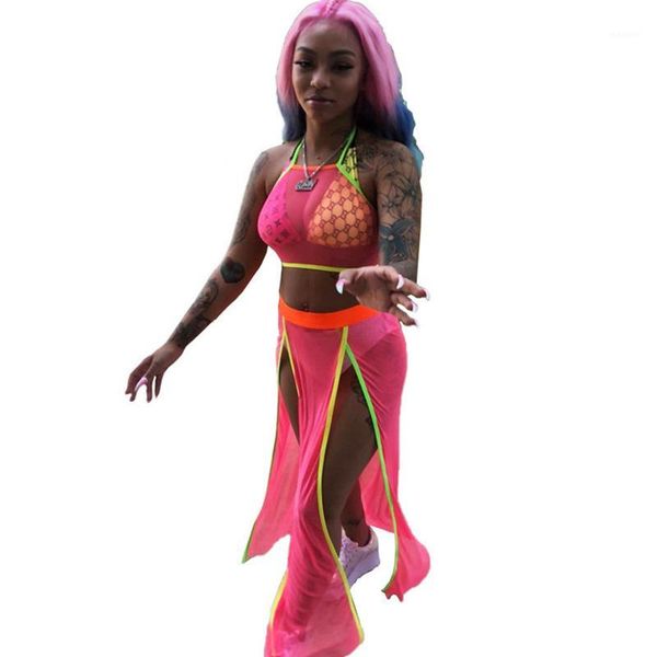 women mesh see-through two piece sets halter sleeveless crop and skirt rose red beach summer long maxi dress vestidos1, Gray
women mesh see-through two piece sets halter sleeveless crop and skirt rose red beach summer long maxi dress vestidos1, Gray