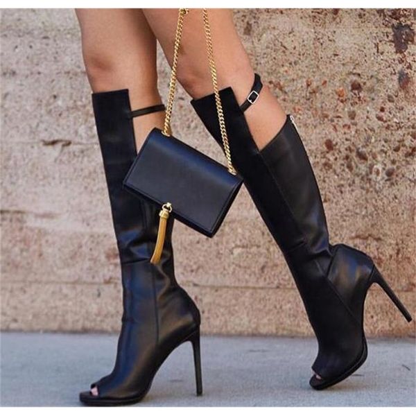 mode leather black women peep toe cane with zipper buckle back at height from knee ladies in high heels boots 00gw
mode leather black women peep toe cane with zipper buckle back at height from knee ladies in high heels boots 00gw