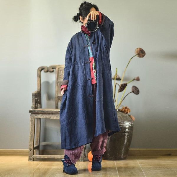 women long coat cotton linen 2021 autumn winter thin original plus size cardigan vintage long sleeve buckle women trench, Tan;black
women long coat cotton linen 2021 autumn winter thin original plus size cardigan vintage long sleeve buckle women trench, Tan;black