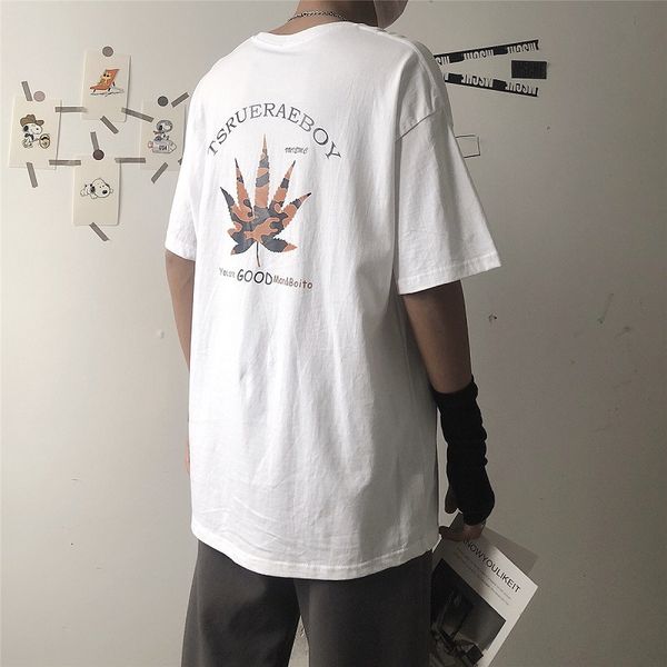 summer brand ins printed short men's korean fashion loose clothes lovers / 5 sleeve t-shirt, White;black
summer brand ins printed short men's korean fashion loose clothes lovers / 5 sleeve t-shirt, White;black