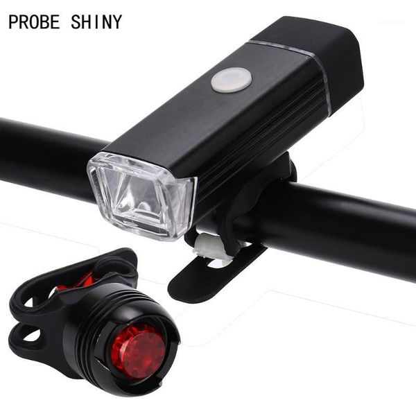 probe shiny usb rechargeable led bicycle bright bike front headlight and rear tail light set waterproof a7171
probe shiny usb rechargeable led bicycle bright bike front headlight and rear tail light set waterproof a7171