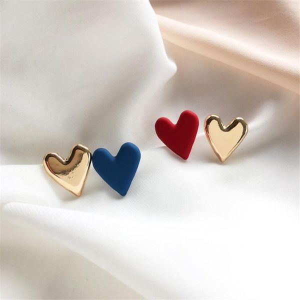 stud asymmetry heart contrast color earrings for women metal geometric earring gold blue red wedding korean jewelry, Golden;silver
stud asymmetry heart contrast color earrings for women metal geometric earring gold blue red wedding korean jewelry, Golden;silver